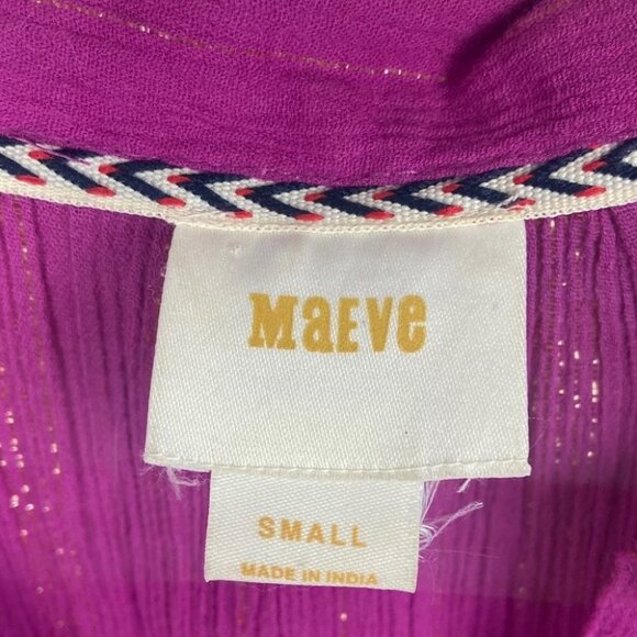 Anthropologie Maeve Sleeveless Batavia Tunic Top‎ Size Small Metallic Bohemian S - Picture 3 of 11